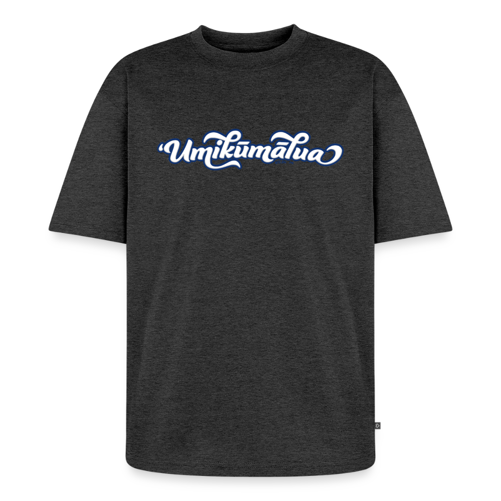 Umikumalua wordmark - Unisex Oversized Organic T-Shirt - heather anthracite