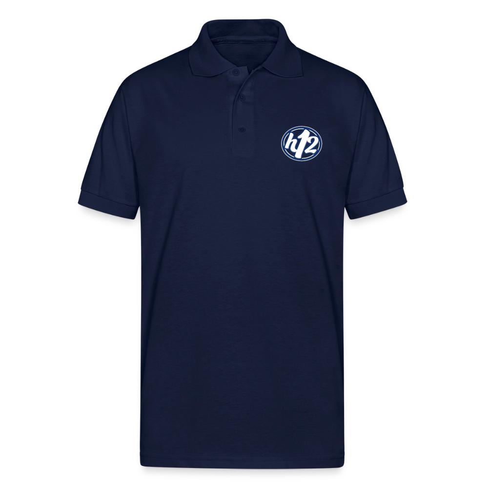 h12 Circle Gildan Unisex 50/50 Jersey Polo - navy