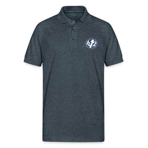 h12 Circle Gildan Unisex 50/50 Jersey Polo - deep heather