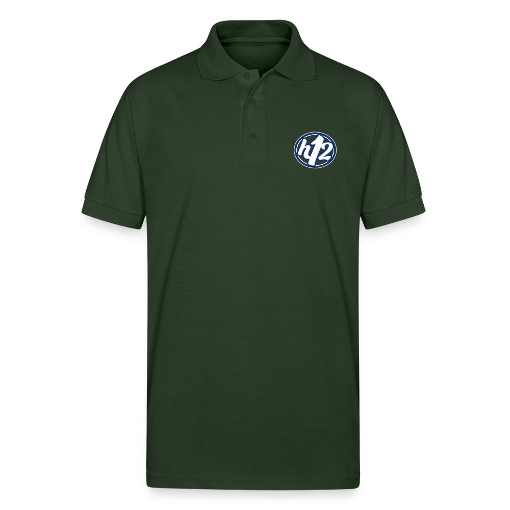 h12 Circle Gildan Unisex 50/50 Jersey Polo - forest green